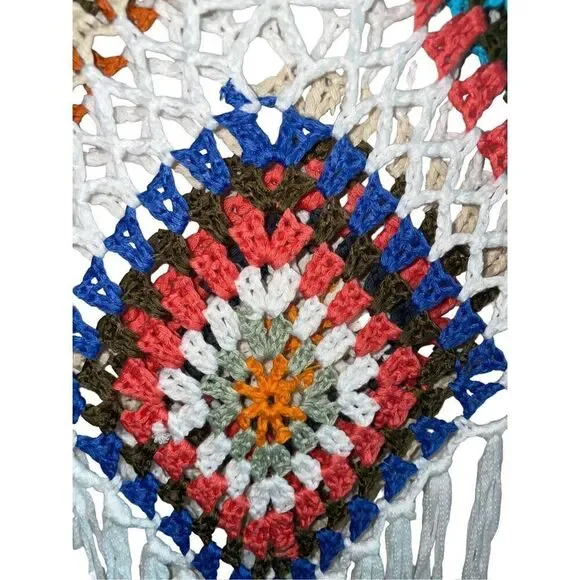 Boho “Adelina” Patchwork Hand Knit Crochet Tank - Picture 6 of 11